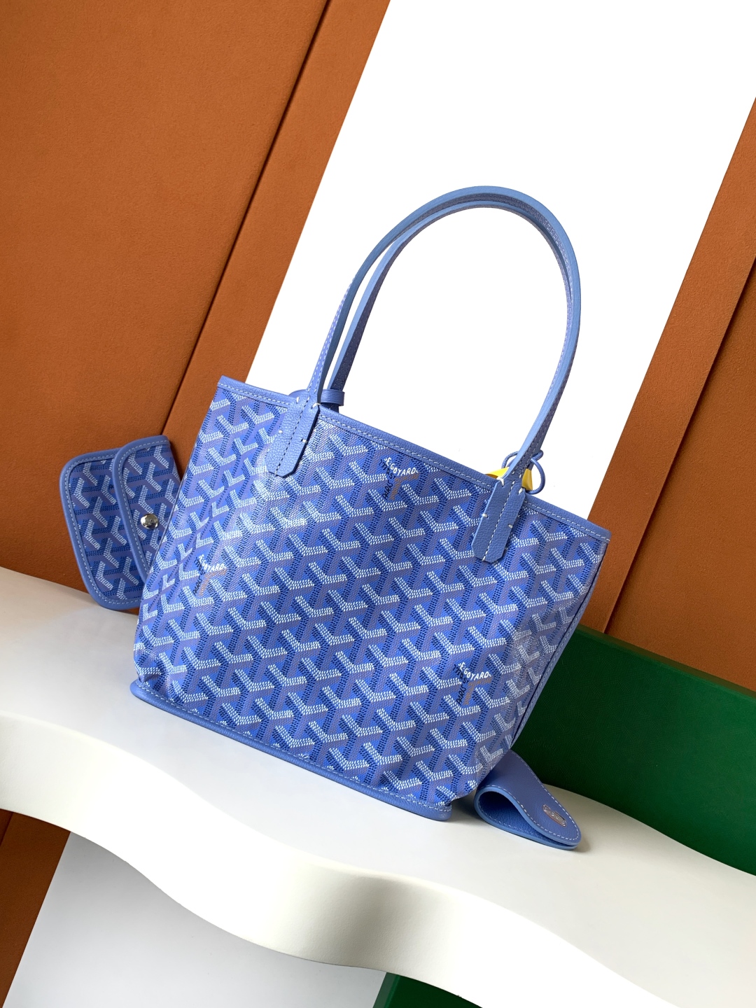 Goyard Blue Anjou Mini Tote Bag with SKU aa49842