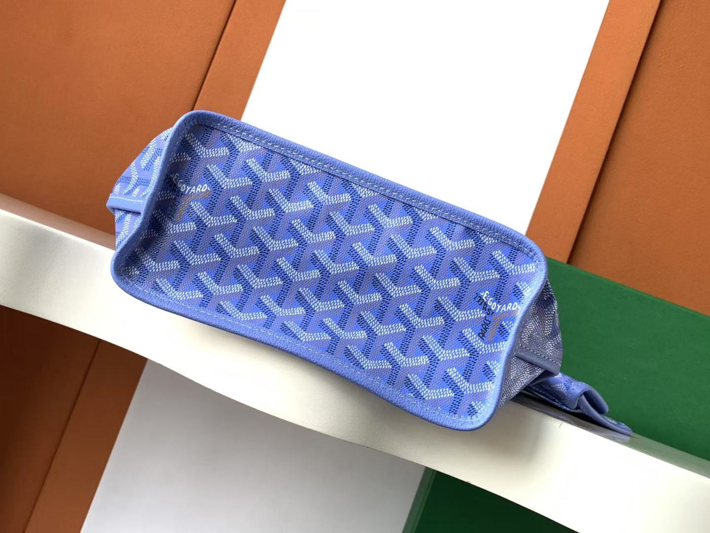 Goyard Blue Anjou Mini Tote Bag with SKU aa49842