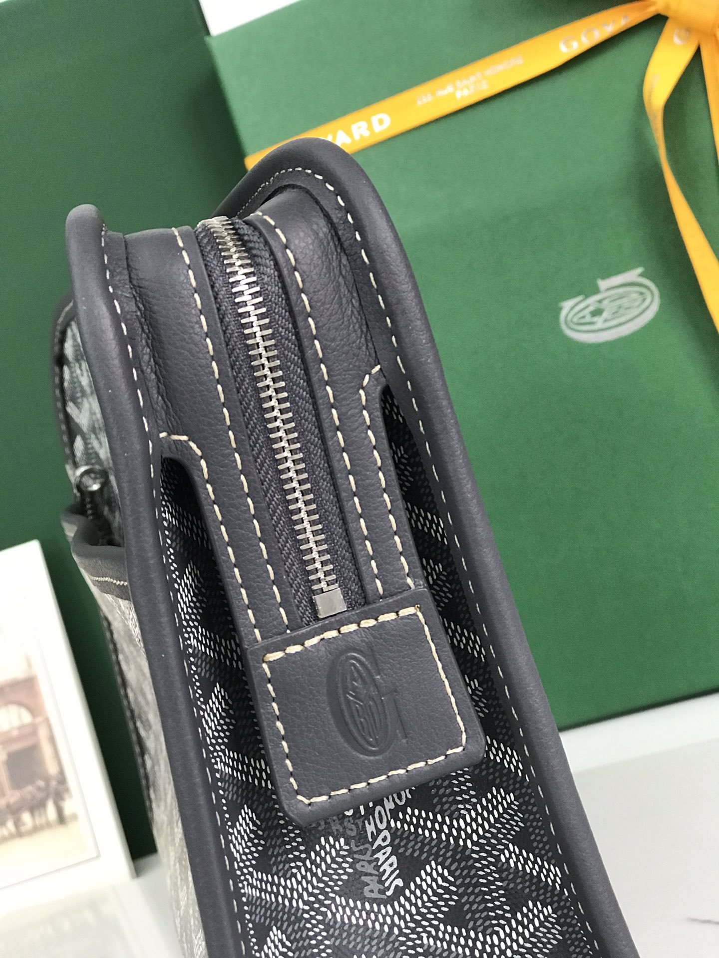 GOYARD Goyardine Jouvence Toiletry Pouch black1533489