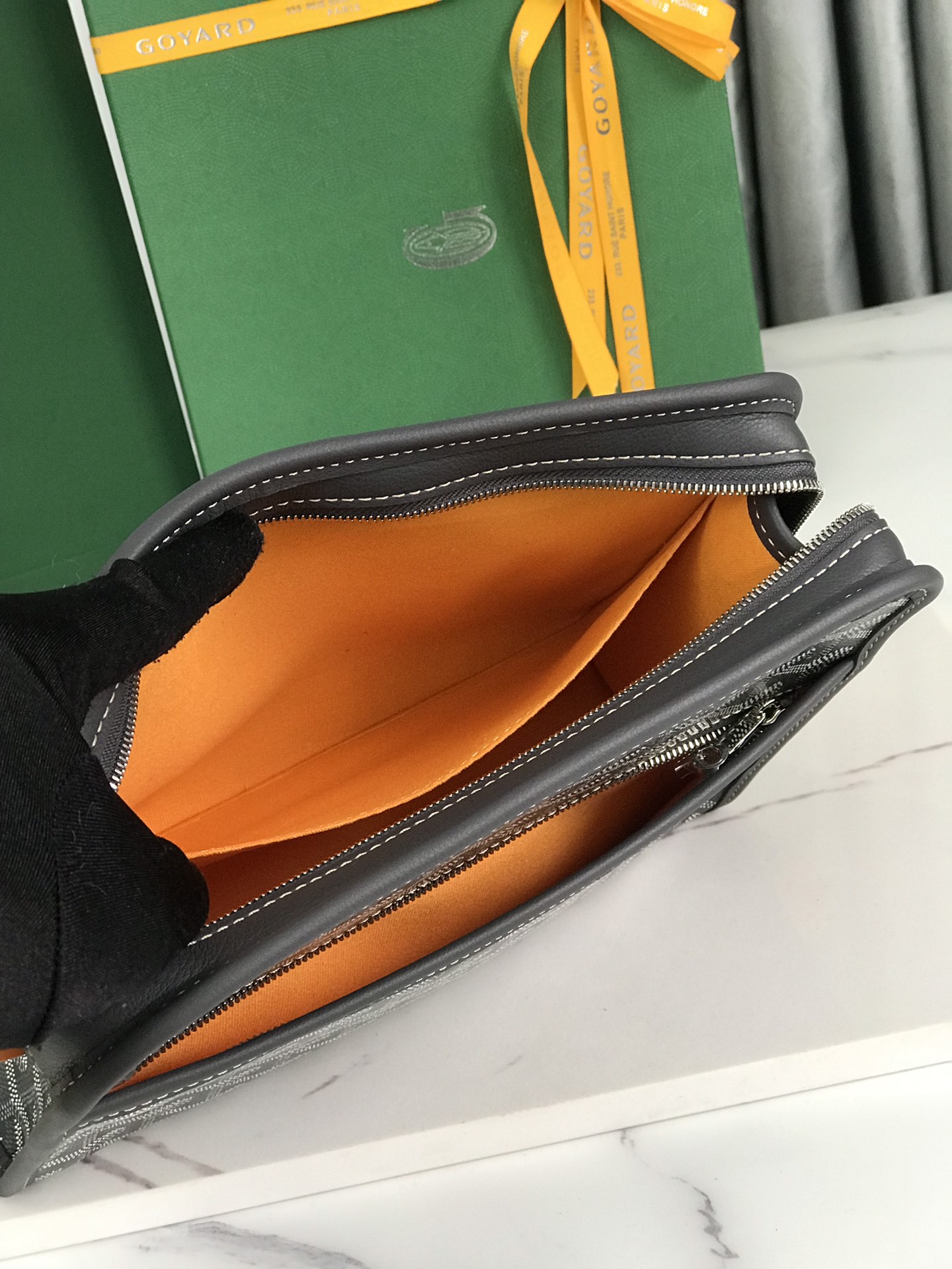 GOYARD Goyardine Jouvence Toiletry Pouch black1533489