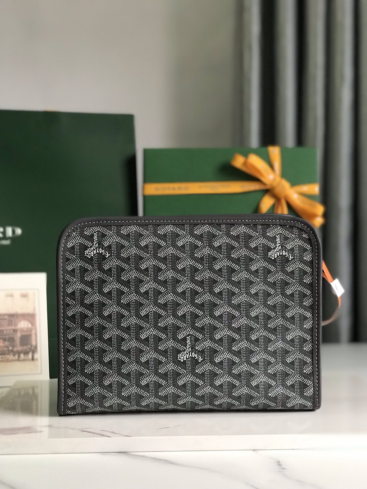 GOYARD Goyardine Jouvence Toiletry Pouch black1533489