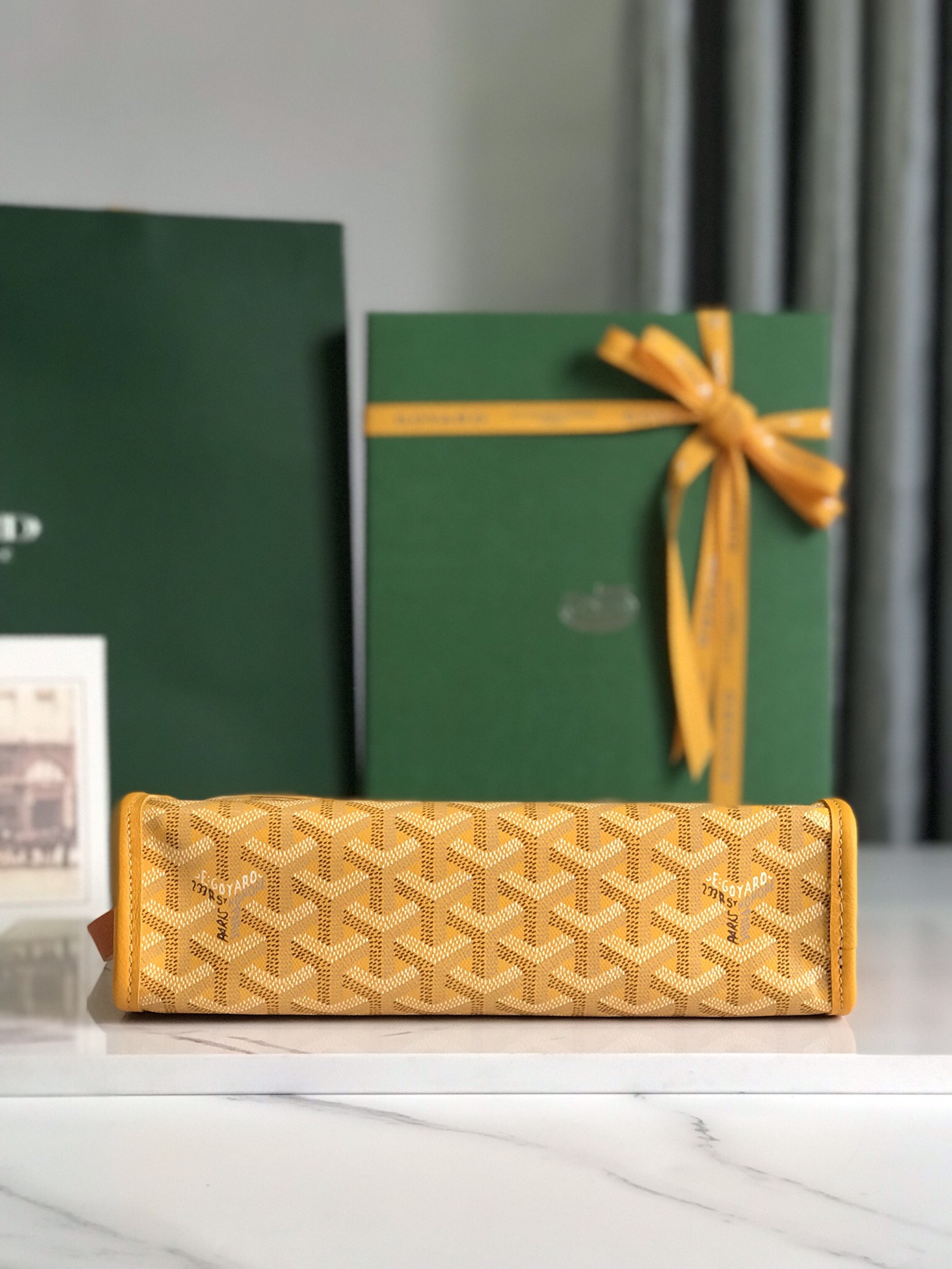 GOYARD Goyardine Jouvence Toiletry Pouch yellow 1533489