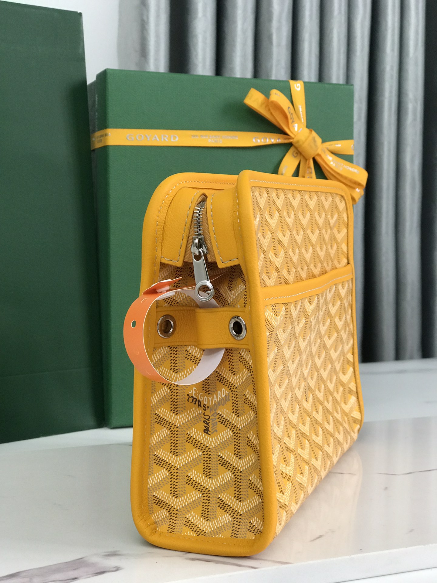 GOYARD Goyardine Jouvence Toiletry Pouch yellow 1533489
