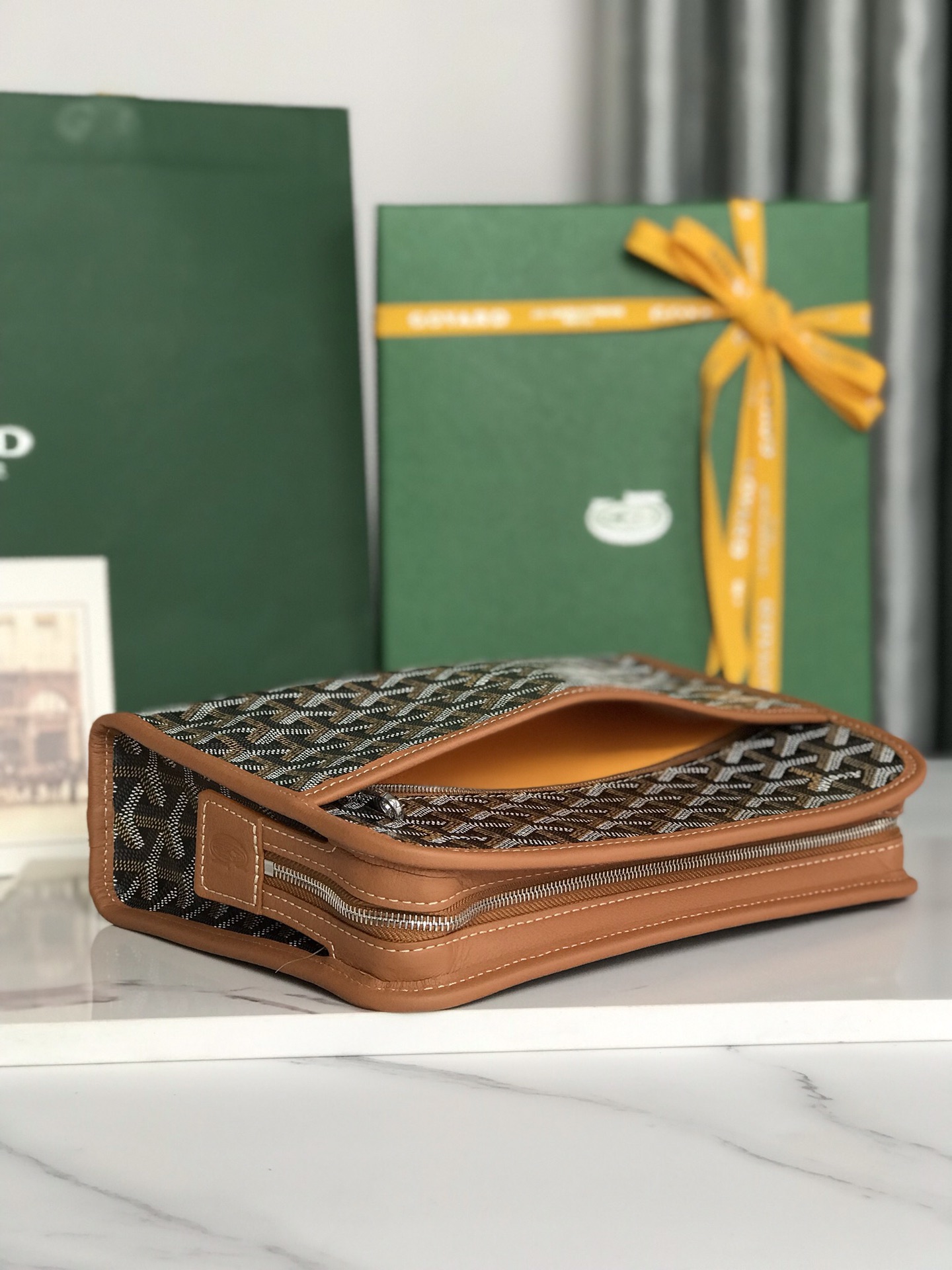 GOYARD Goyardine Jouvence Toiletry Pouch brown 1533489