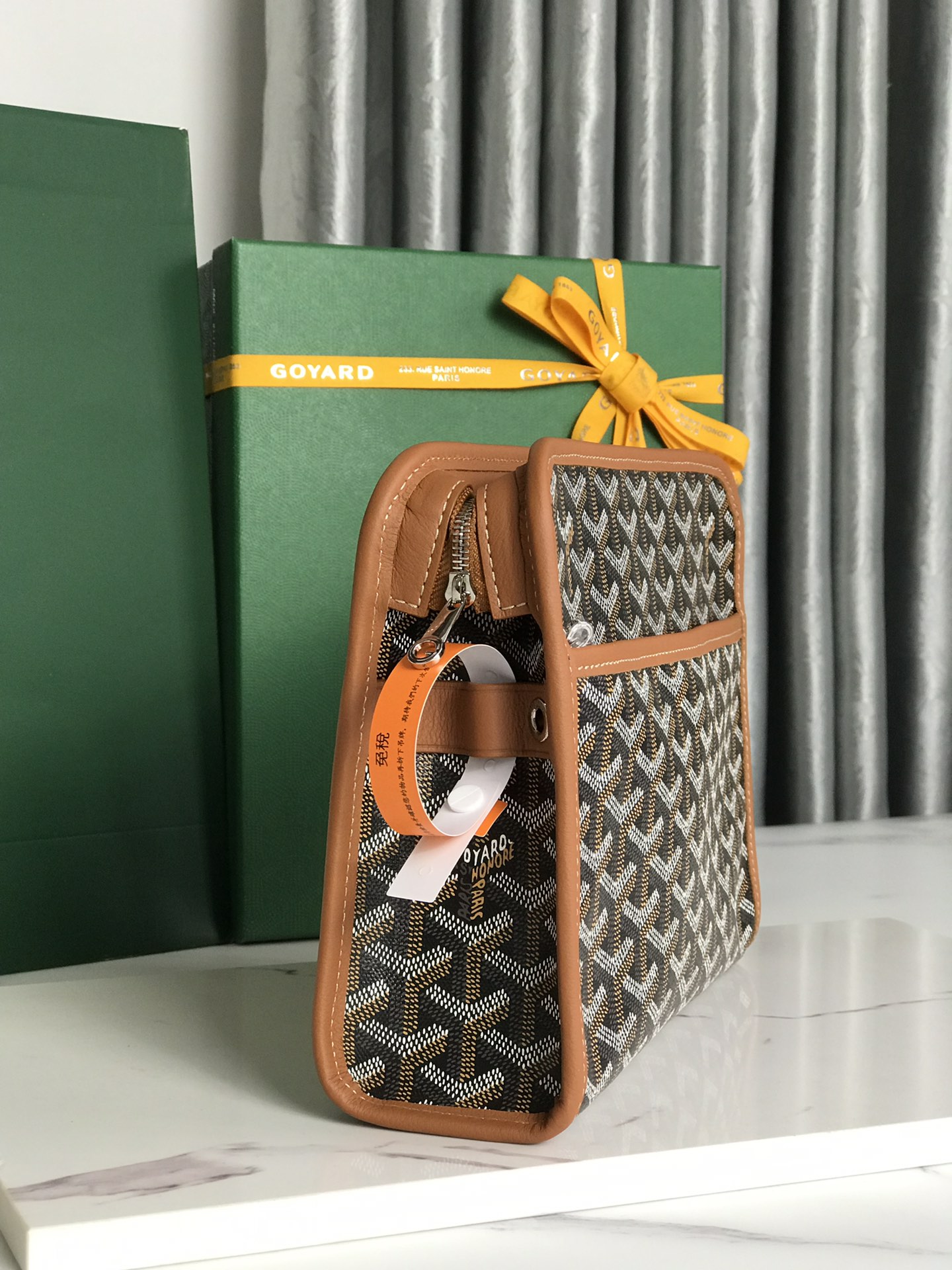 GOYARD Goyardine Jouvence Toiletry Pouch brown 1533489