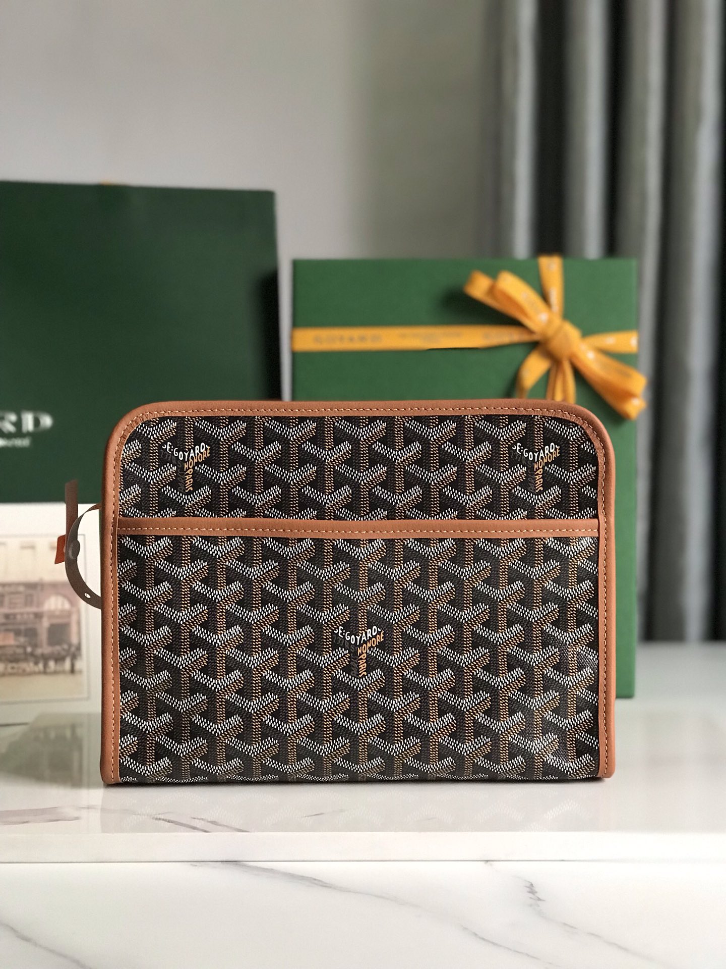 GOYARD Goyardine Jouvence Toiletry Pouch brown 1533489