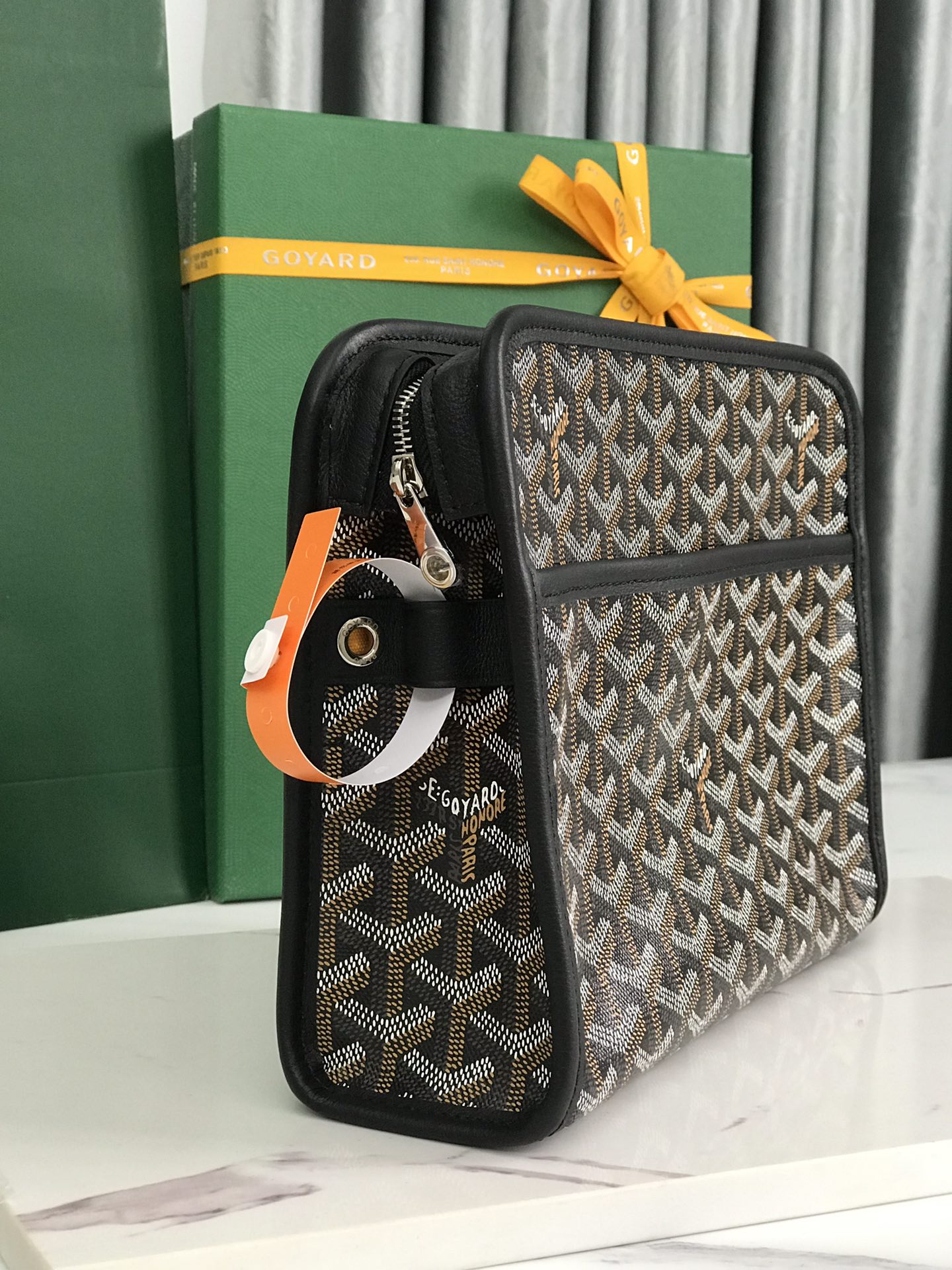 GOYARD Goyardine Jouvence Toiletry Pouch black 1533489