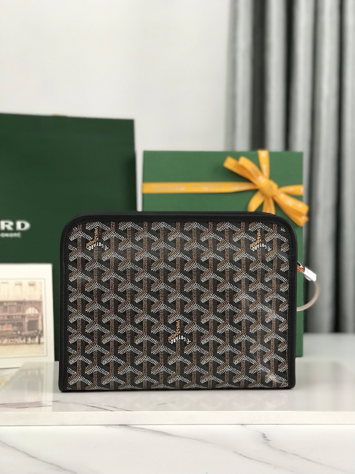 GOYARD Goyardine Jouvence Toiletry Pouch black 1533489