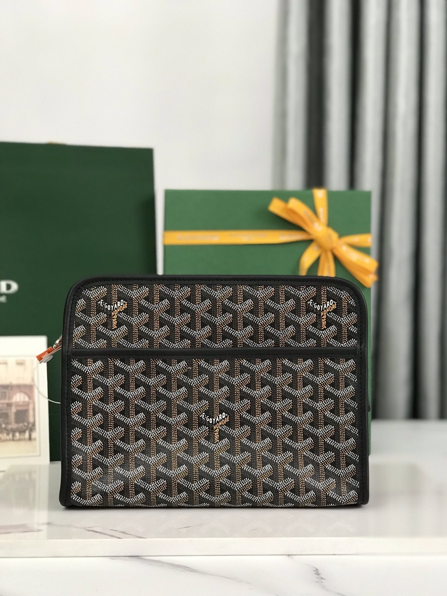 GOYARD Goyardine Jouvence Toiletry Pouch black 1533489