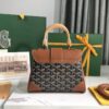 Pre-Owned Goyard Mini Saigon Top Handle Bag Coated Canvas with Leather