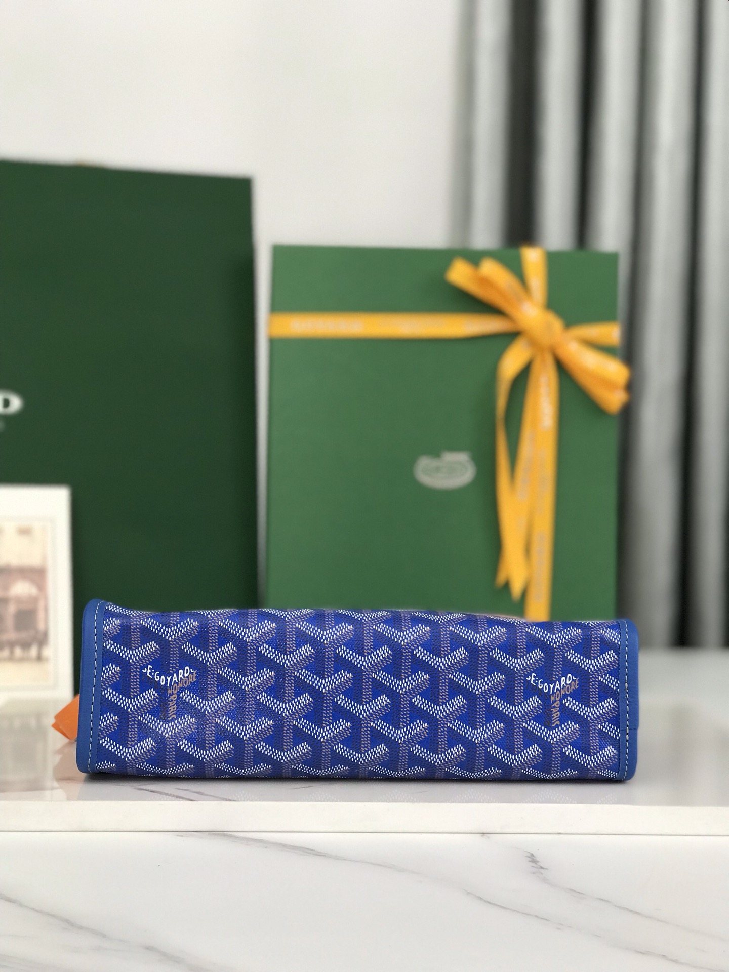 GOYARD Goyardine Jouvence Toiletry Pouch Sky Blue 1533489