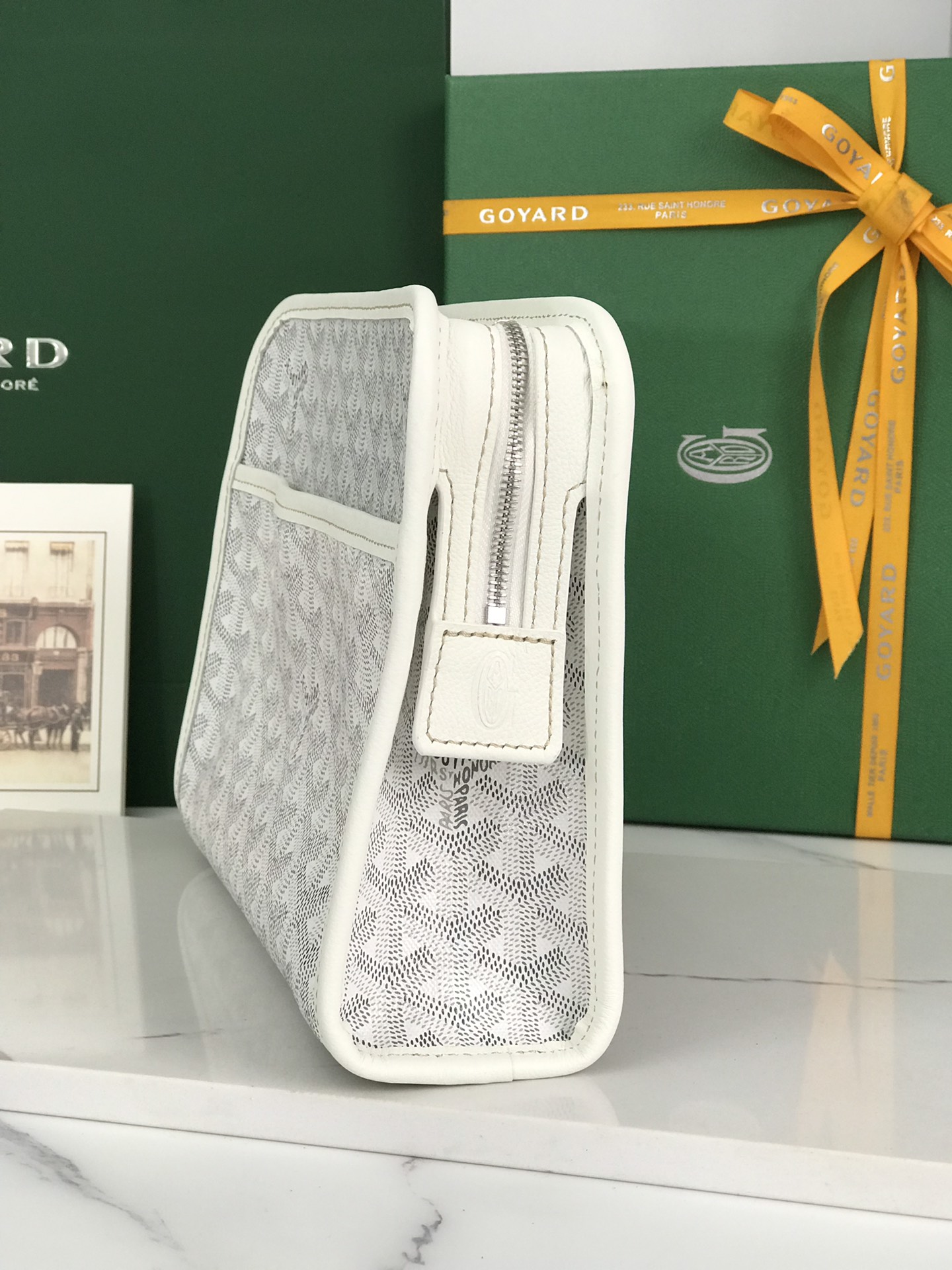 GOYARD Goyardine Jouvence Toiletry Pouch white 1533489
