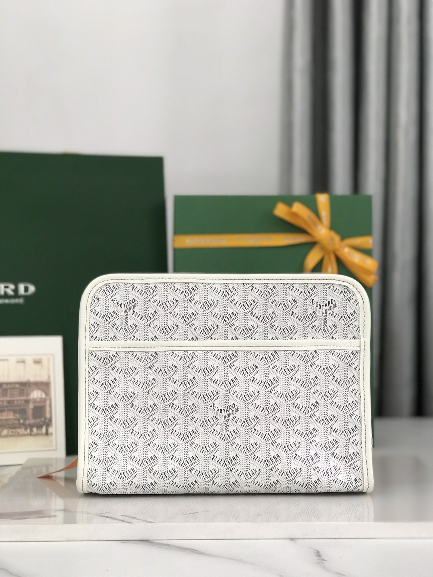 GOYARD Goyardine Jouvence Toiletry Pouch white 1533489