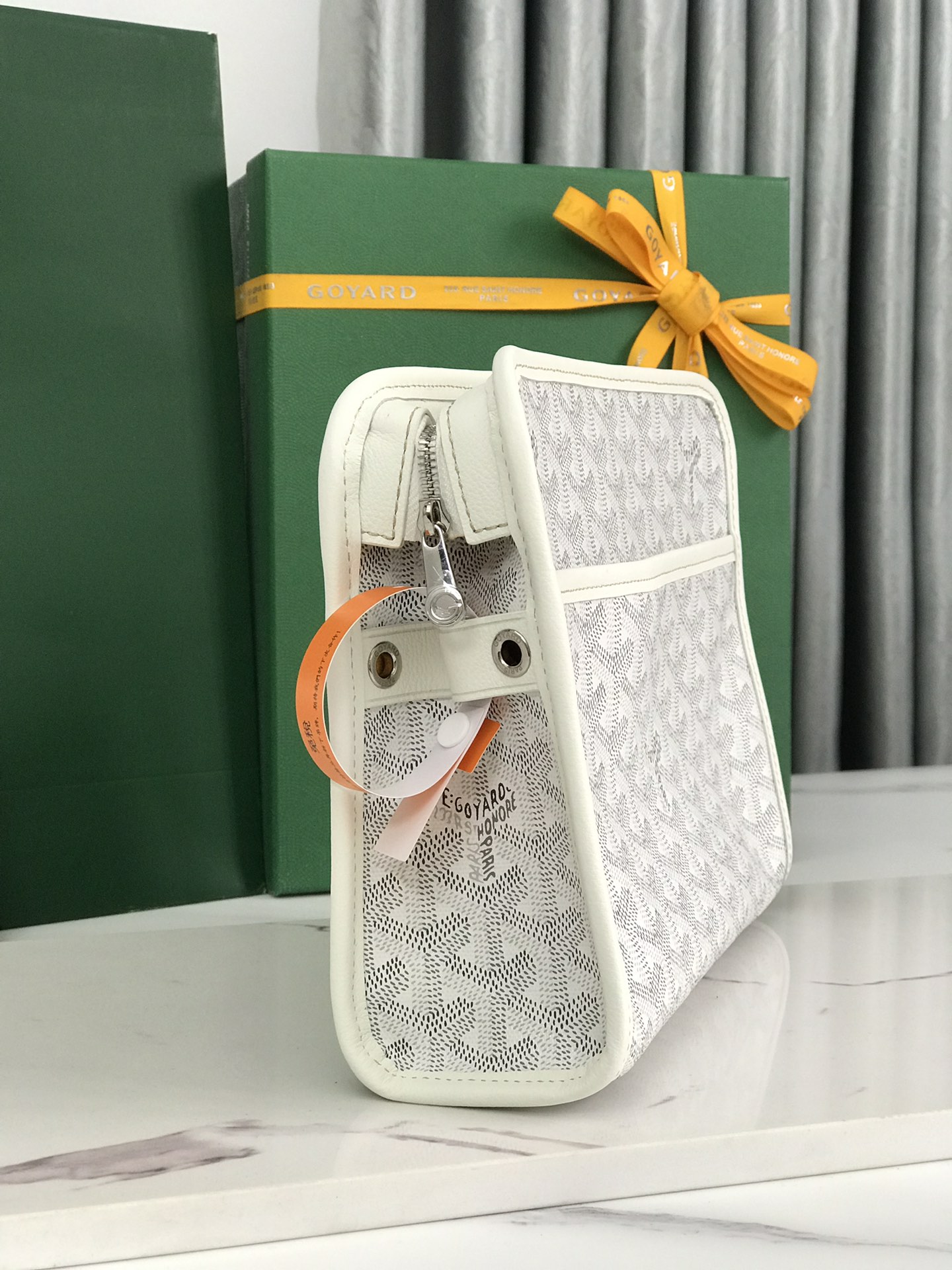 GOYARD Goyardine Jouvence Toiletry Pouch white 1533489
