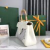 Goyard White Goyardine Coated Canvas and Leather Mini Saigo