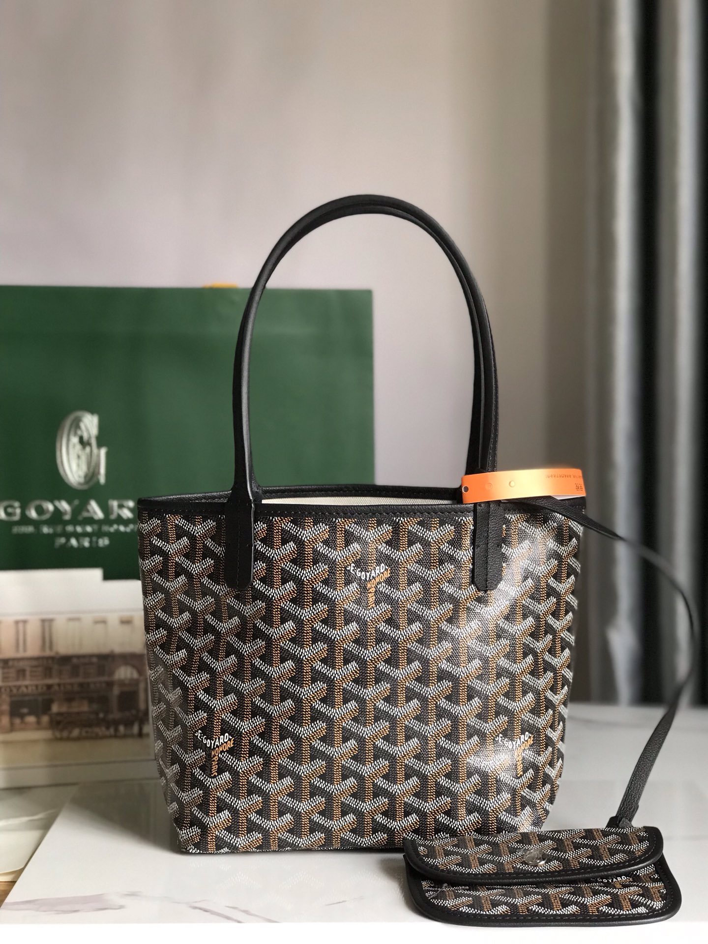 Goyard Black Anjou Mini Bag Black Women’s Handbag |
