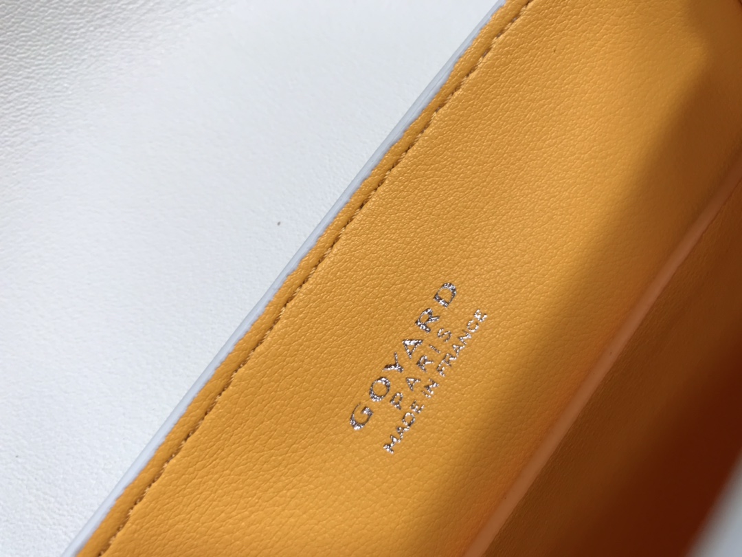 Goyard White Goyardine Coated Canvas and Leather Mini Saigo