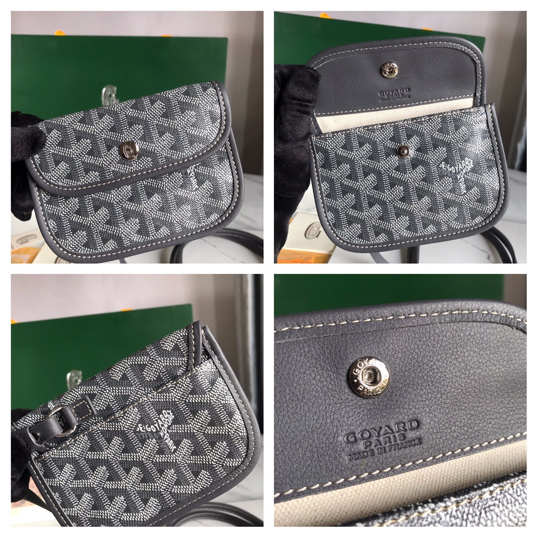 GOYARD Goyardine Reversible Mini Anjou Grey 1378936