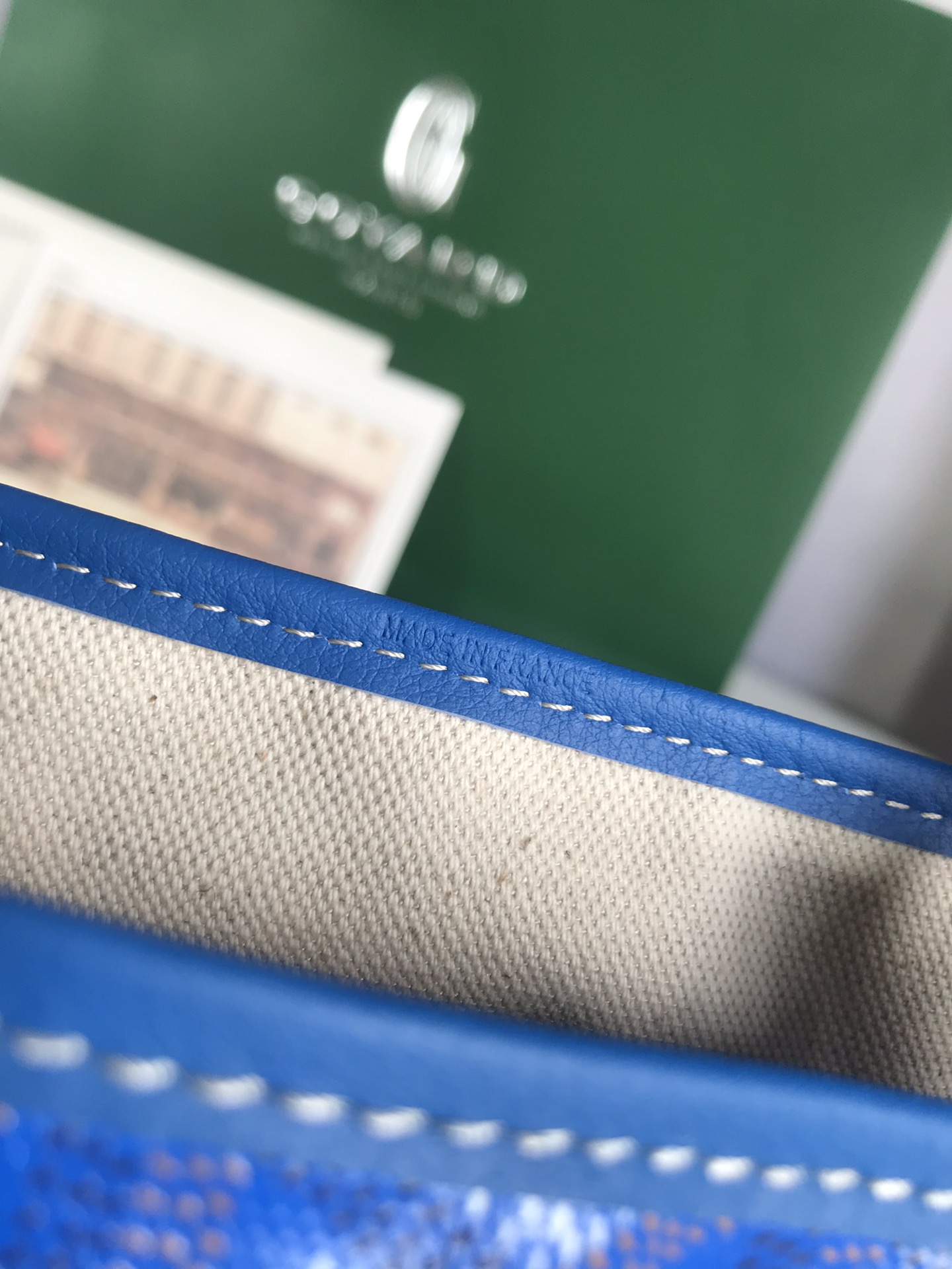 GOYARD Goyardine Reversible Mini Anjou blue1674987