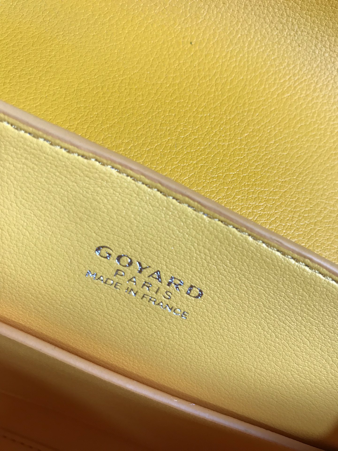 Goyard Yellow Chevron Print Coated Canvas Mini Saigon Bag