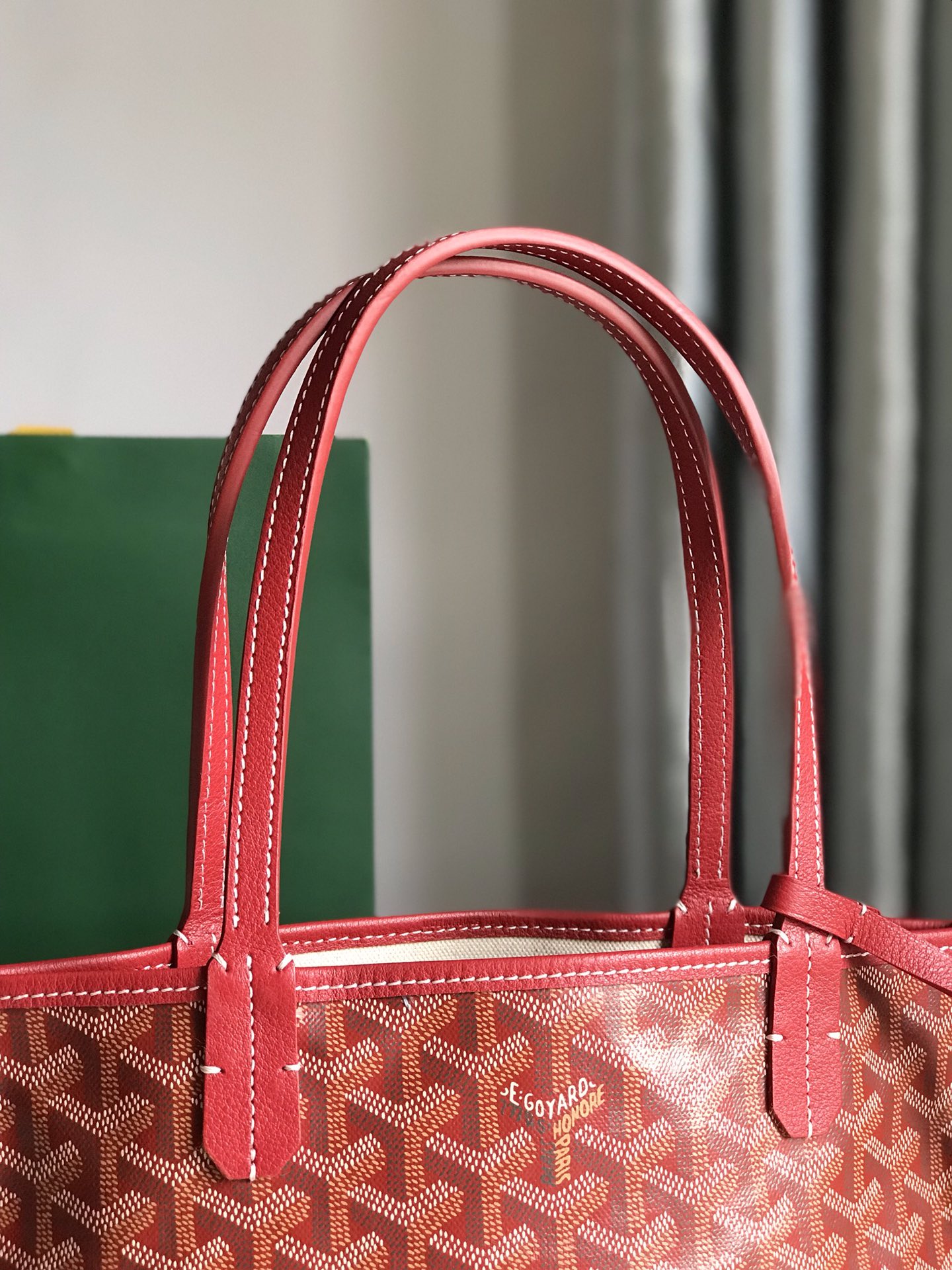 GOYARD Goyardine Reversible Mini Anjou Red 1674987