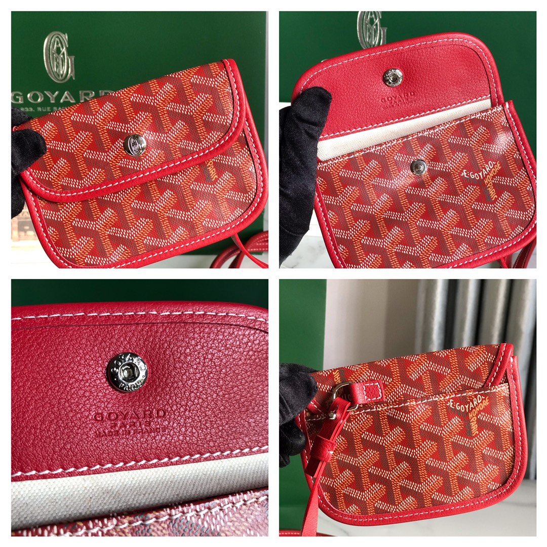 GOYARD Goyardine Reversible Mini Anjou Red 1674987