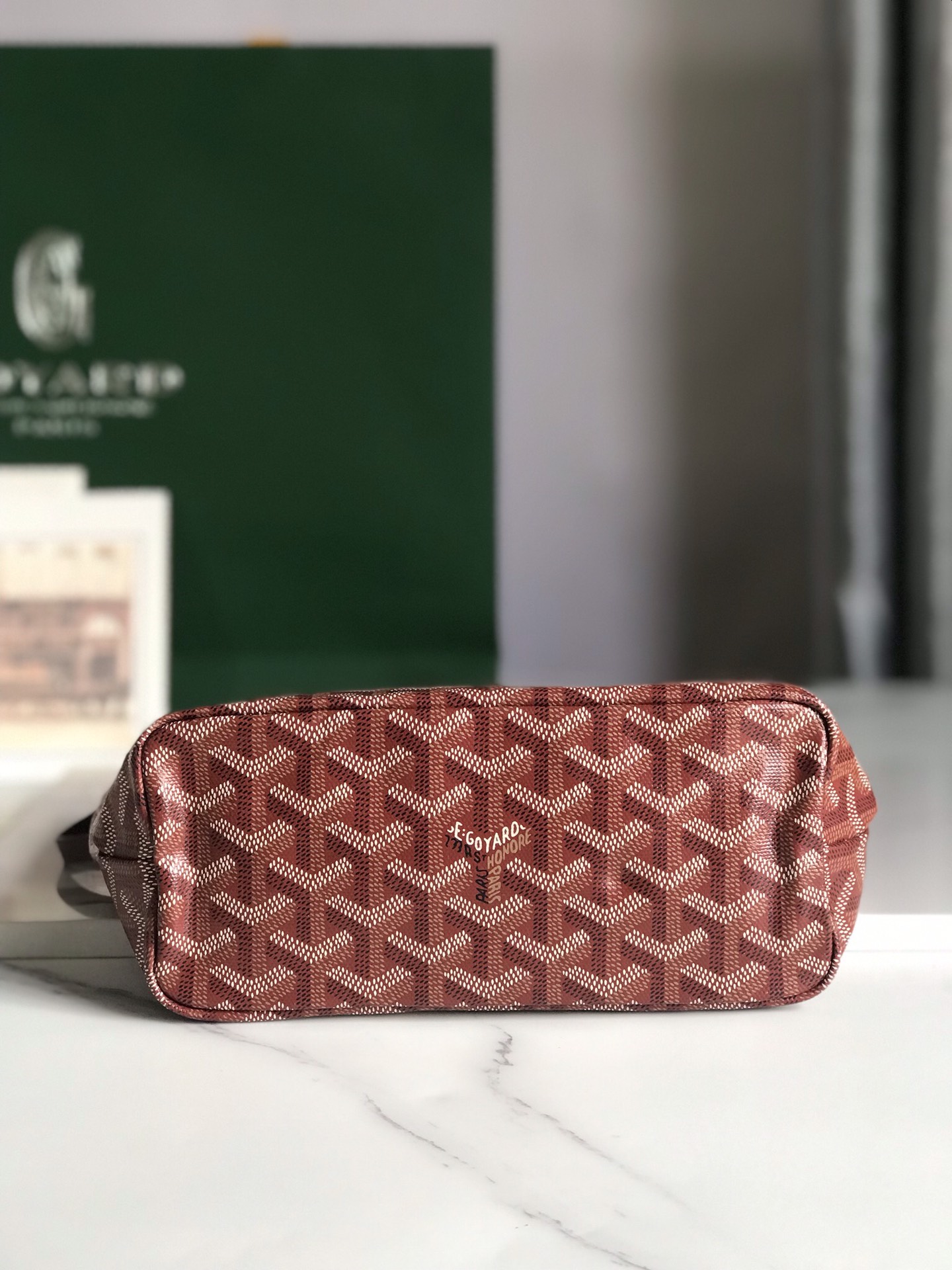Goyard Goyardine Burgundy Anjou Mini Tote Bag Silver ...