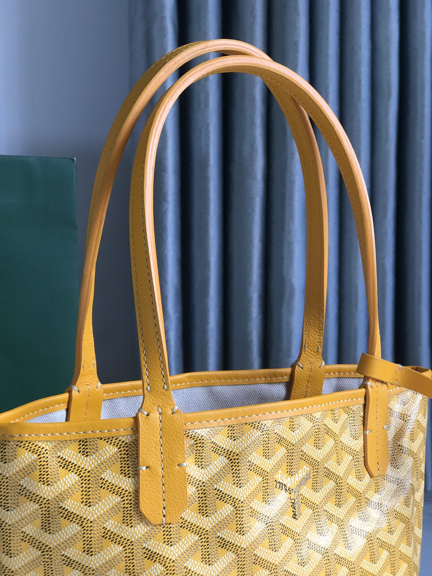 Goyard Yellow Mini Reversible Anjou Tote Bag Cloth Cloth