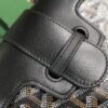 Goyard Saigon Top Handle Bag Canvas Calfskin Black SHW
