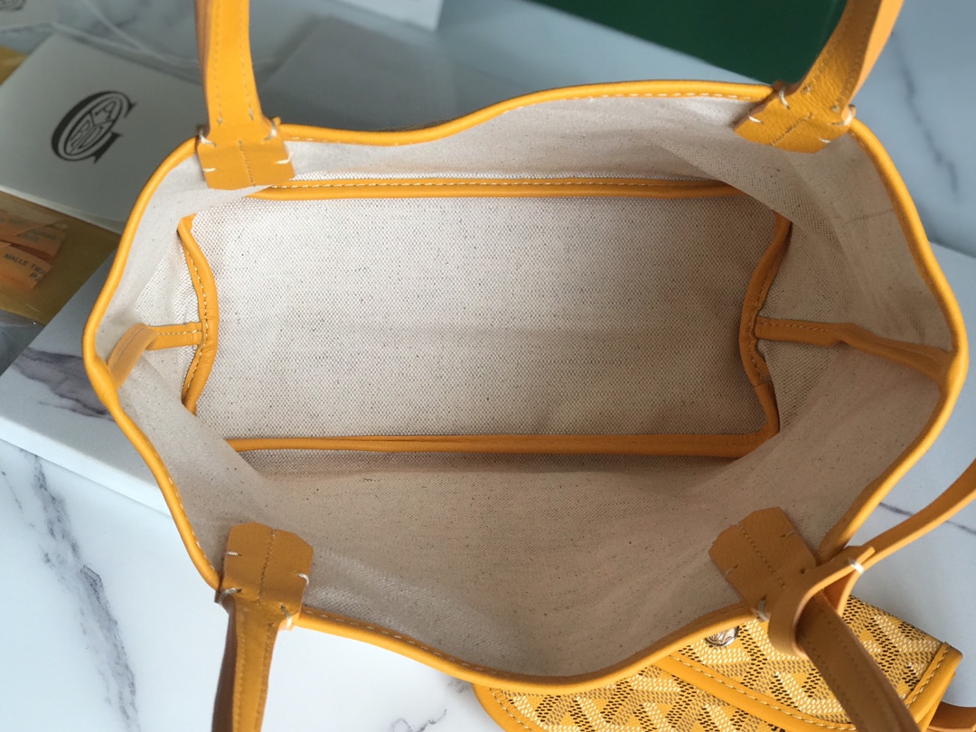 Goyard Yellow Mini Reversible Anjou Tote Bag Cloth Cloth