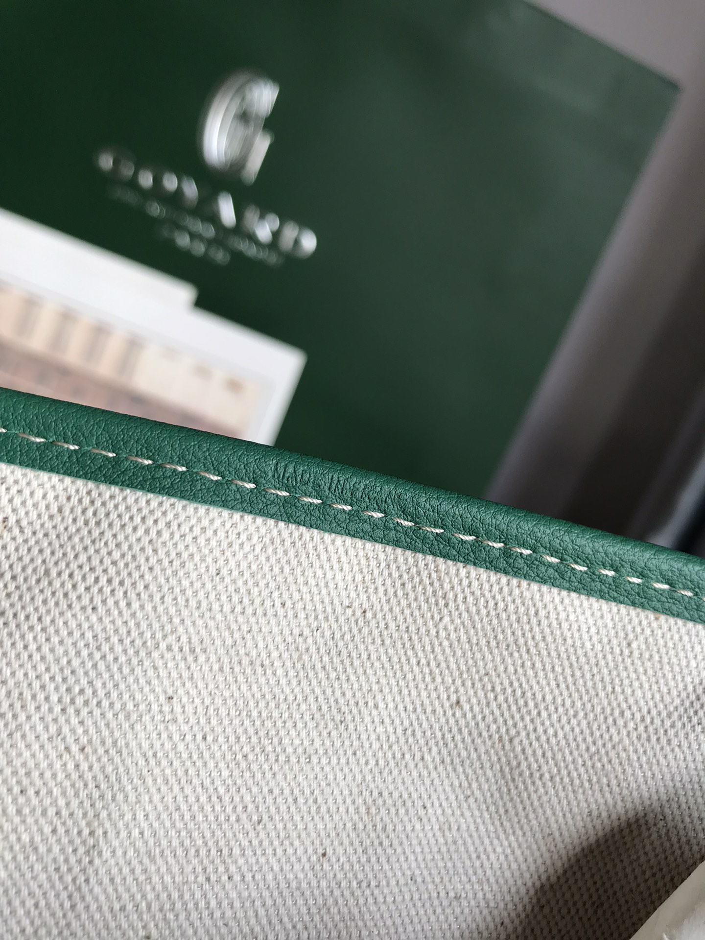 Goyard Anjou Mini Tote Bag Pouch Green Hand Purse ...