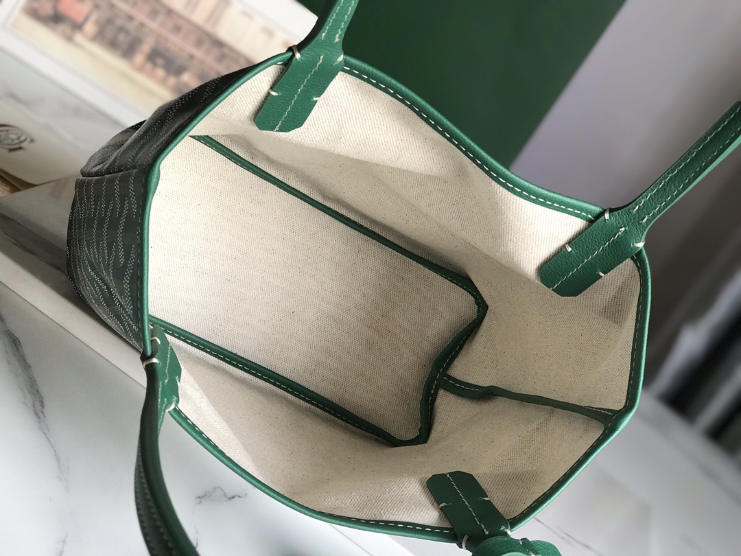Goyard Anjou Mini Tote Bag Pouch Green Hand Purse ...