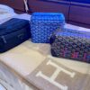 GOYARD Goyardine Muse Vanity Case blue