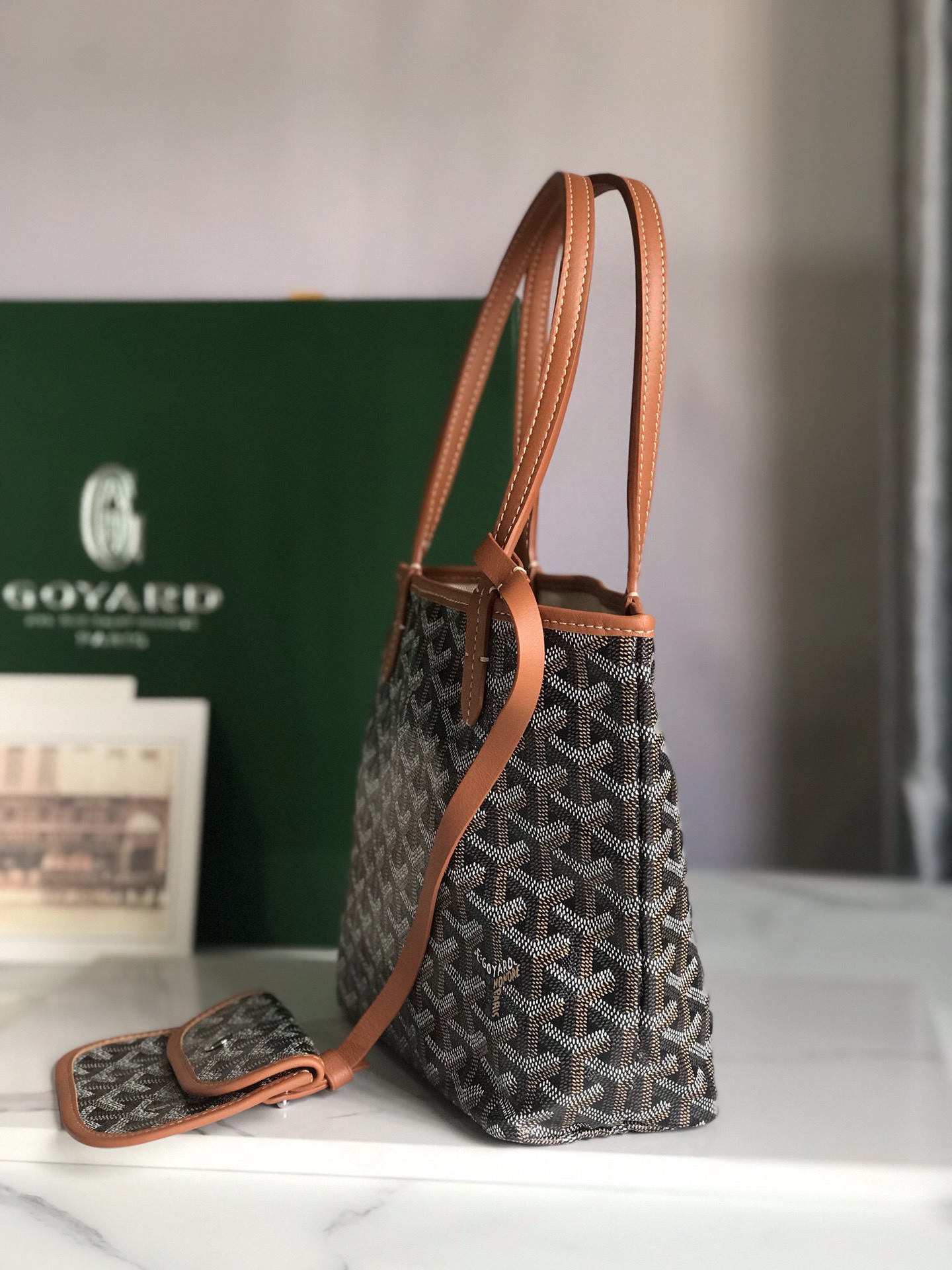 Anjou leather handbag Goyard Black in Leather - 44132706
