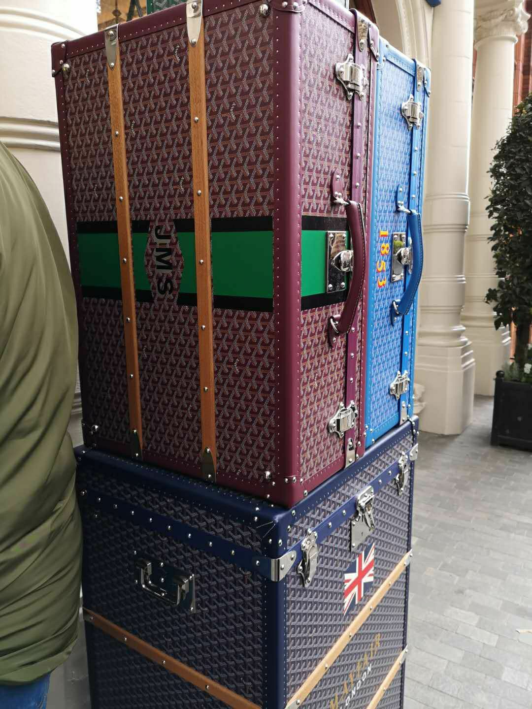 GOYARD Goyardine Muse Vanity Case blue