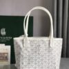 Goyard White Mini Goyardine Reversible Anjou Leather Cloth