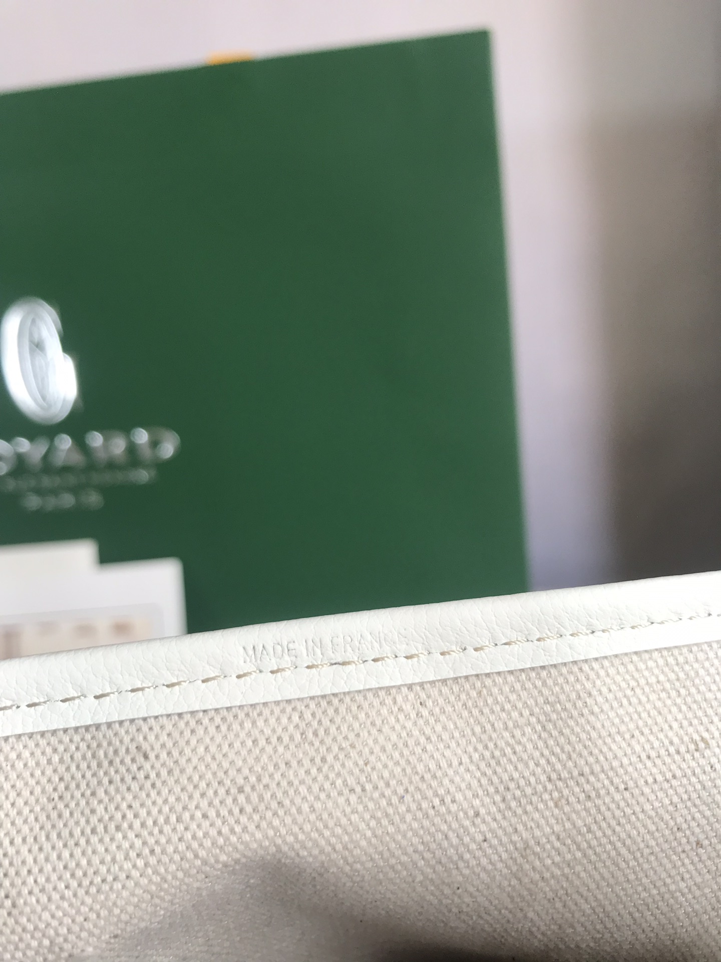 Goyard White Mini Goyardine Reversible Anjou Leather Cloth