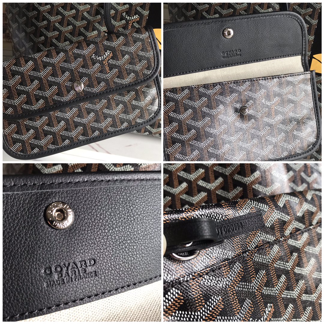 Goyard Black Goyardine Canvas French Bulldog Saint Louis GM | eBay