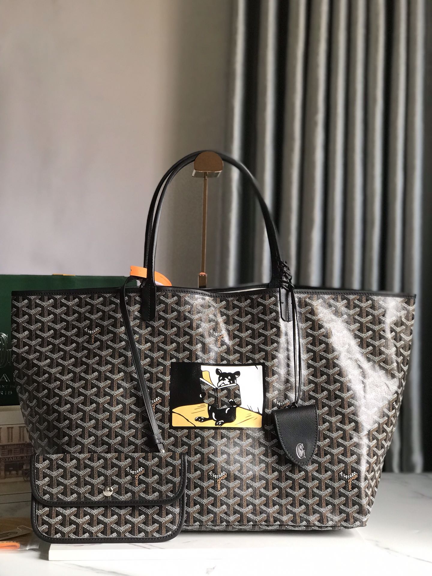 Goyard Black Goyardine Canvas French Bulldog Saint Louis GM | eBay