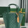 Goyard Goyardine Belharra PM Coral Tote Palladium bag green