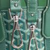 Goyard Goyardine Belharra PM Coral Tote Palladium bag green