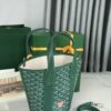 Goyard Goyardine Belharra PM Coral Tote Palladium bag green