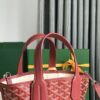 Goyard Goyardine Belharra PM Coral Tote Palladium bag red