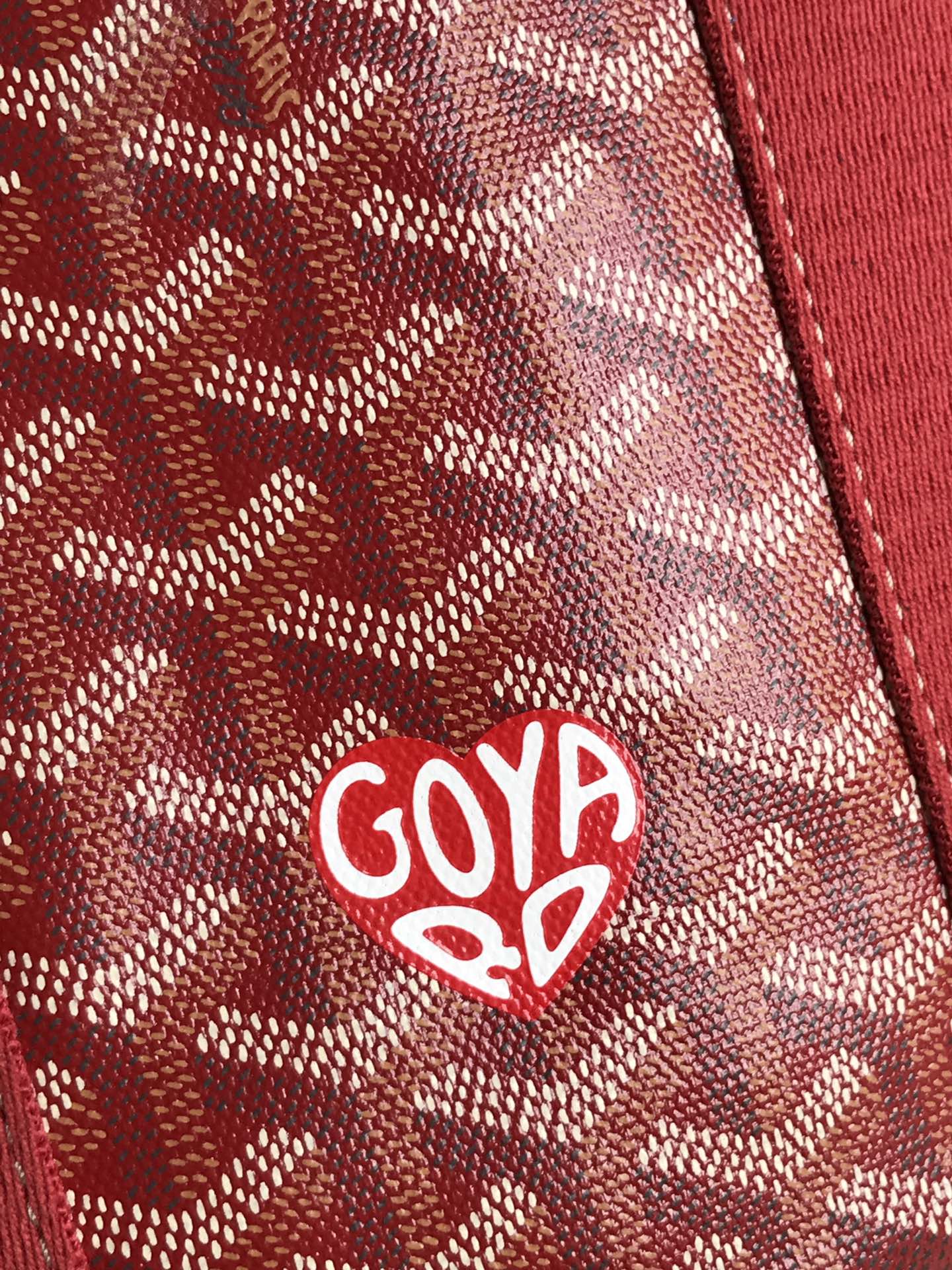 Goyard Goyardine Belharra PM Coral Tote Palladium bag red