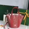 Goyard Goyardine Belharra PM Coral Tote Palladium bag red