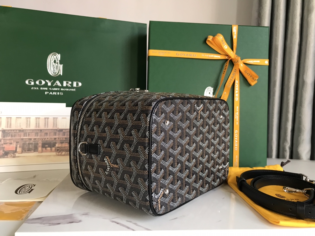Goyard Goyardine Muse Vanity Case - Black Cosmetic Bags,