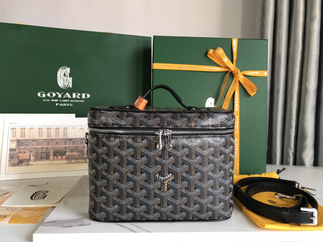 Goyard Goyardine Muse Vanity Case – Black Cosmetic Bags,