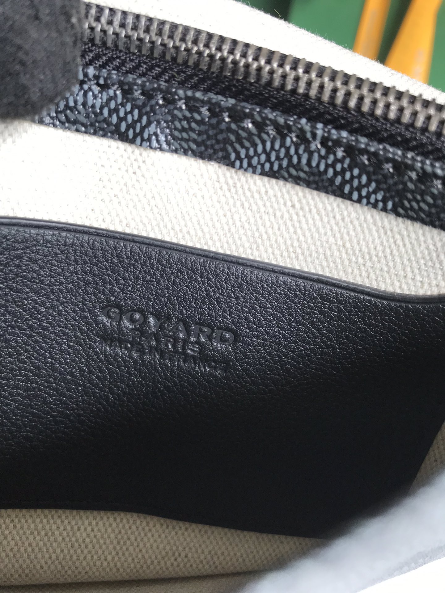 GOYARD Goyardine Plumet Wallet Clutch black