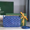 GOYARD Goyardine Plumet Wallet Clutch blue
