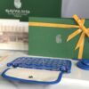 GOYARD Goyardine Plumet Wallet Clutch blue